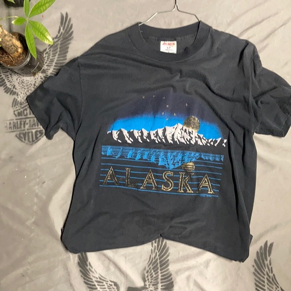 Vintage Other - VTG 80’s Alaska puffy graphics tee